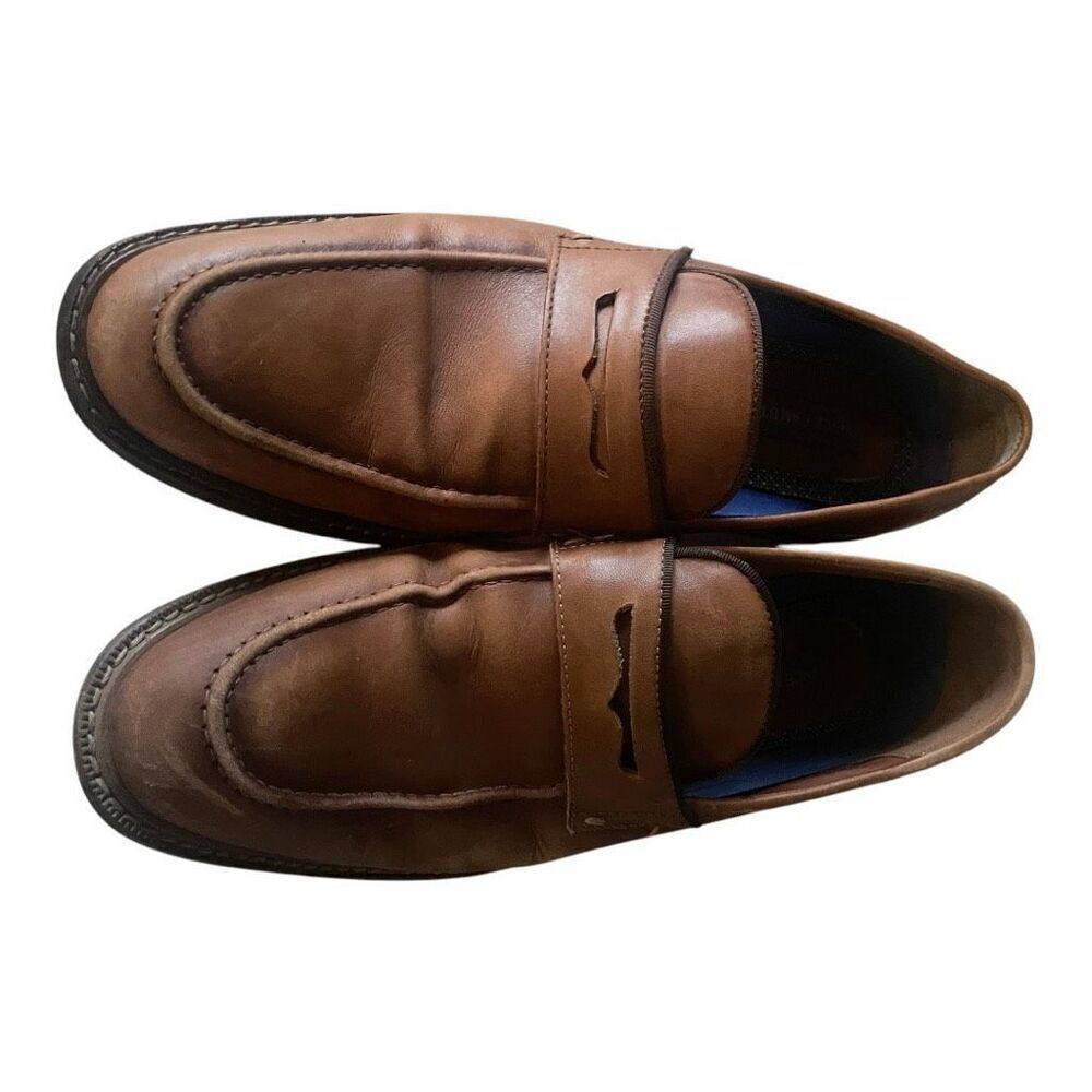 Mens Vince Camuto‎ Brown Leather Casual Work Shoes Size 8.5